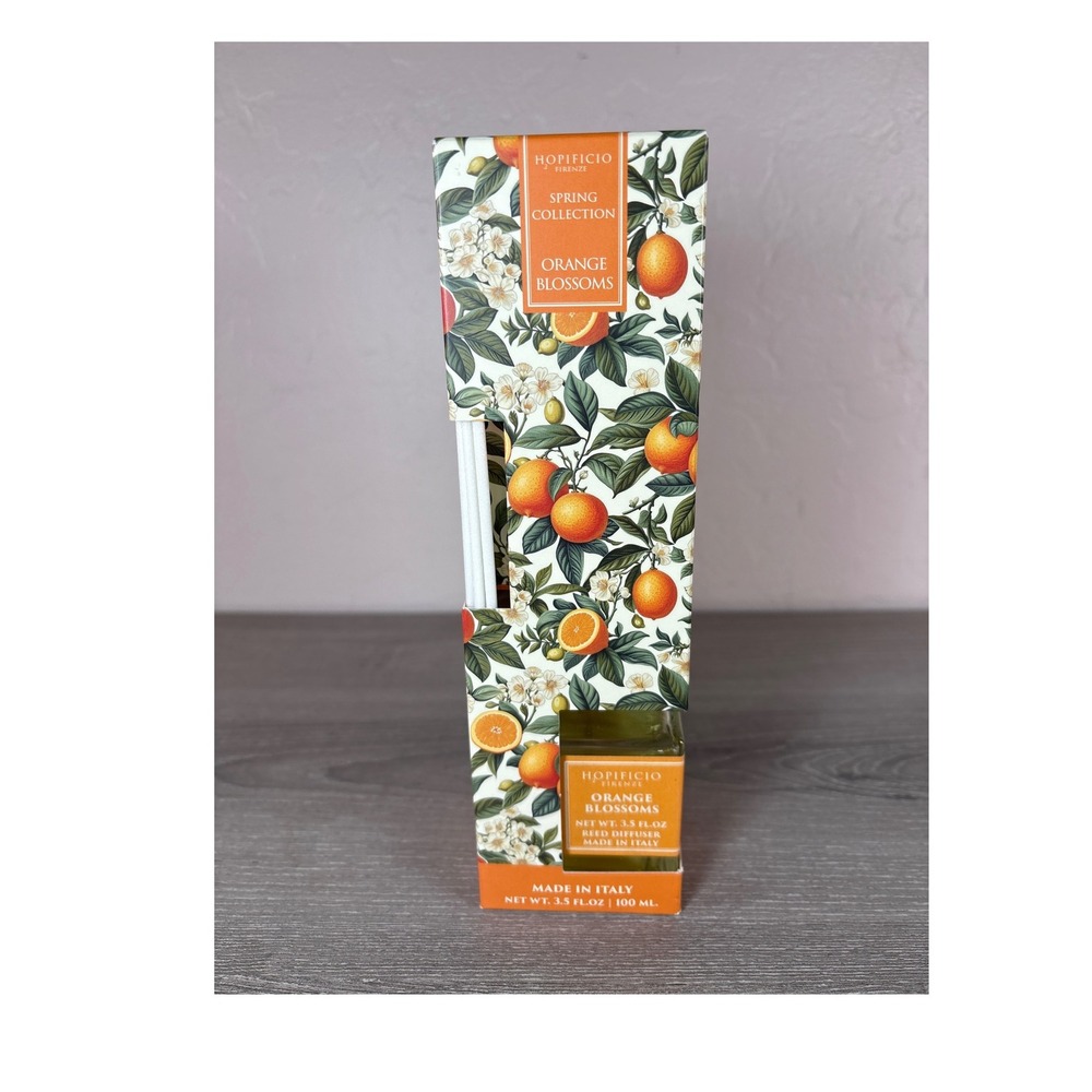 Hopificio Firenze Orange Blossoms Reed Diffuser 3.5 fl oz Made in Italy New - Picture 1 of 2